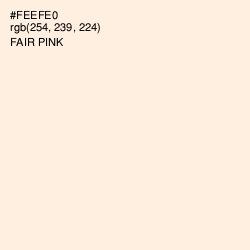 #FEEFE0 - Fair Pink Color Image